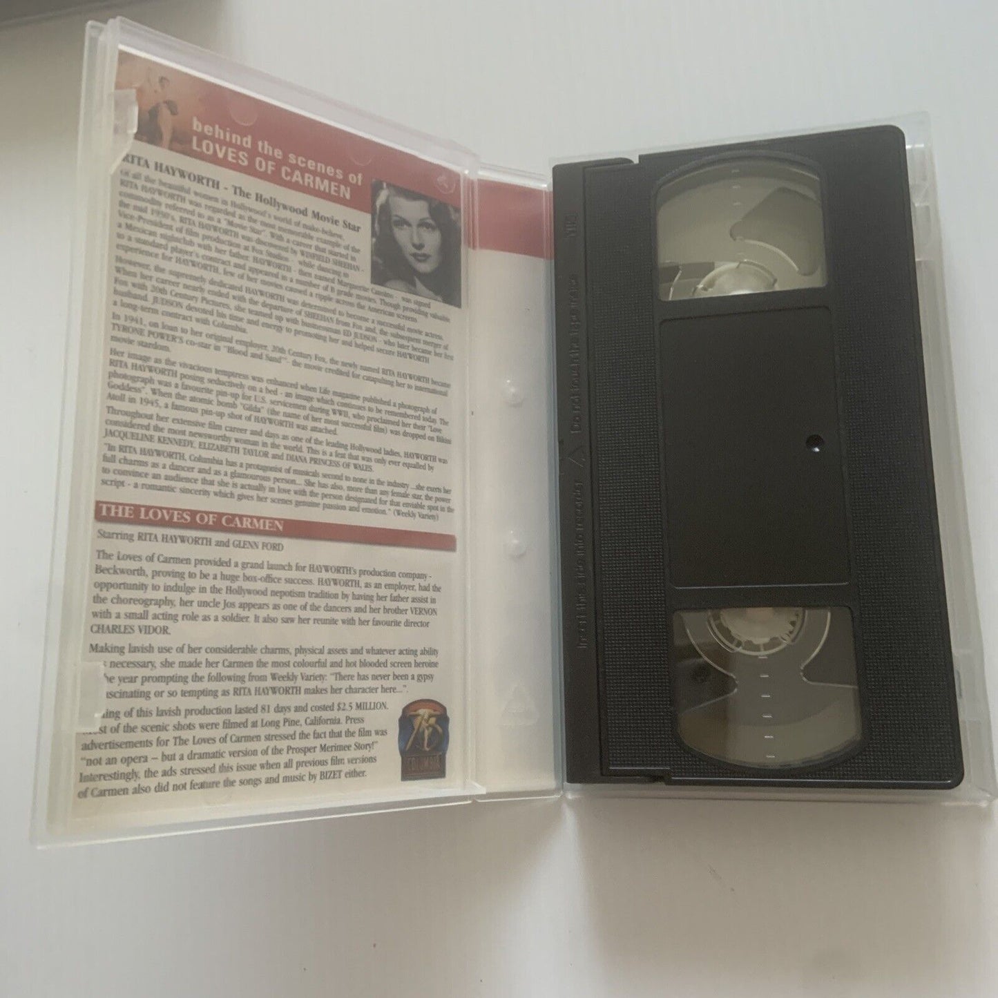 VHS Rita Hayworth THE LOVE OF CARMEN Hollywood Musical Video Romance Dance