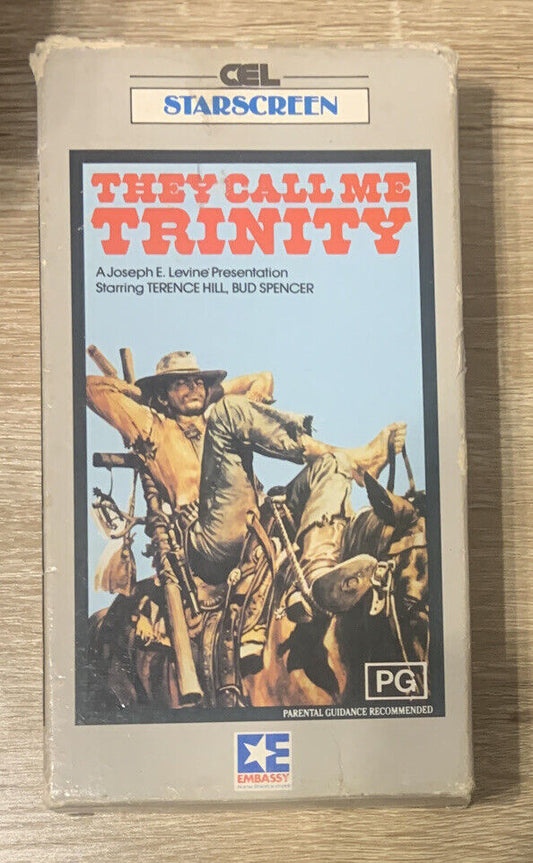 VHS THEY CALL ME TRINITY Terence Hill 1970 105mins Colour PG StarScreen Cult CEL