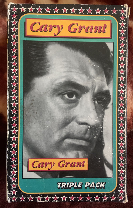 Vintage VHS CARY GRANT 3 Feature Films Video Tapes Bringing Up Baby, Mr Branding