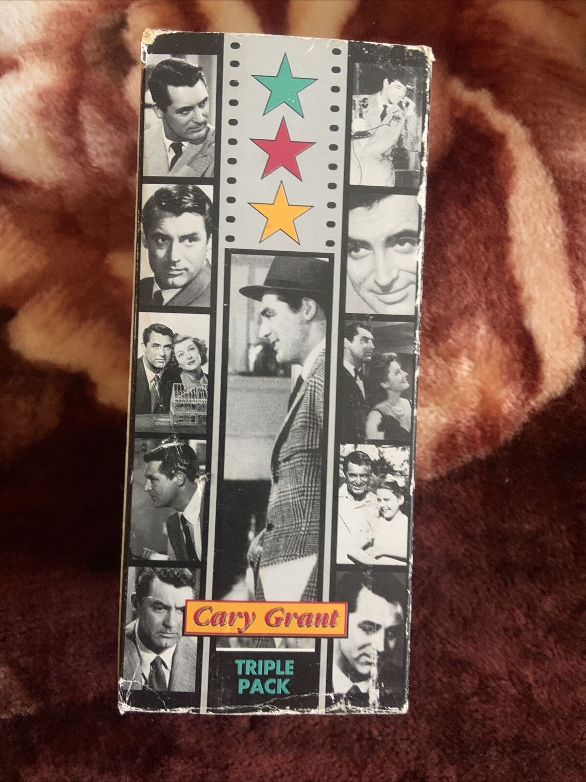 Vintage VHS CARY GRANT 3 Feature Films Video Tapes Bringing Up Baby, Mr Branding