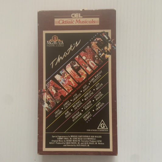 VHS NOW THATS DANCING! Musical FRED ASTAIRE Video Card Cover Hollywood