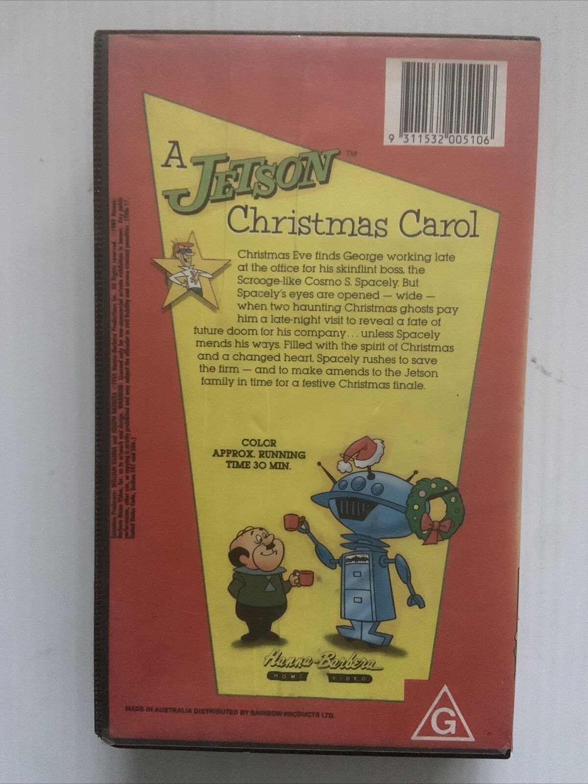 VHS A JETSON CHRISTMAS CAROL Hanna Barbera Super Stars 1985 Video Tape RXV9505