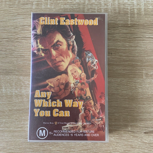 VHS ANY WHICH WAY YOU CAN Clint Eastwood VIDEO TAPE 1980 Movie 1994 Release