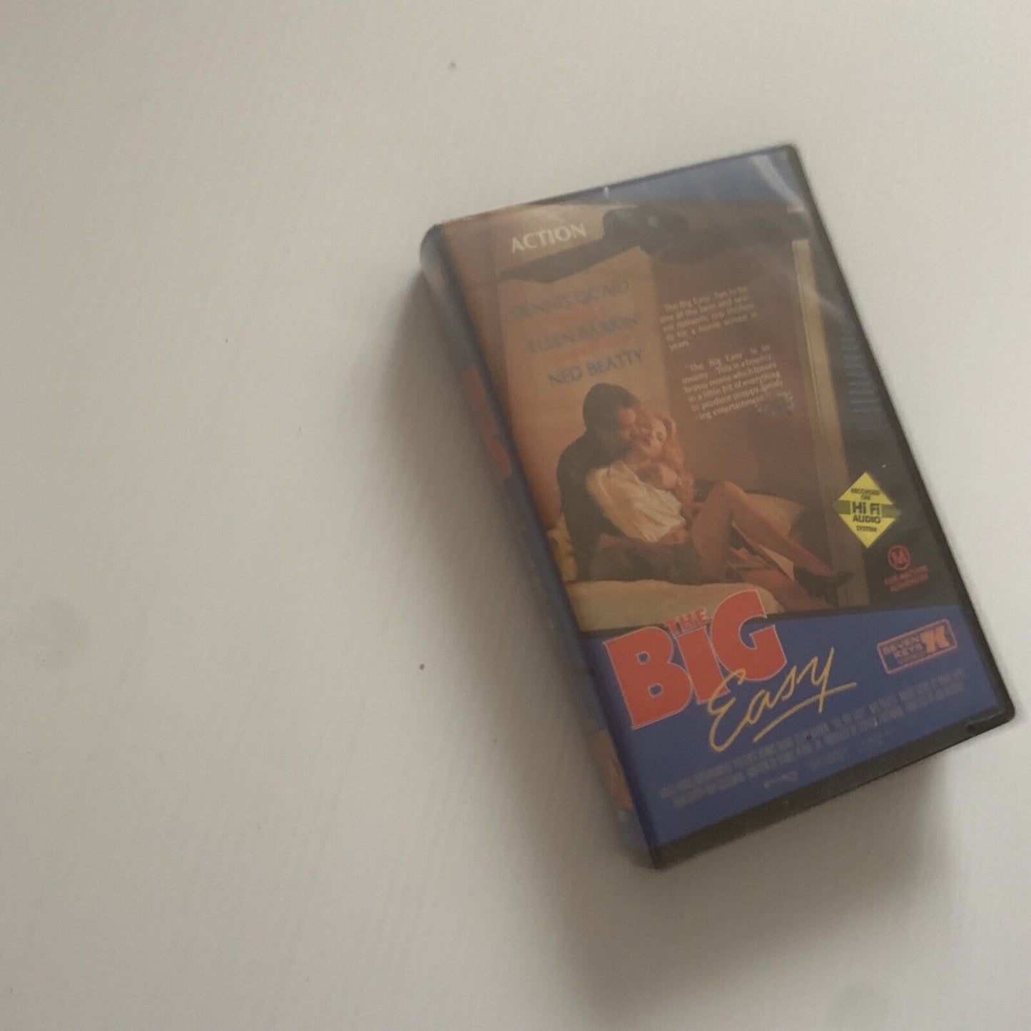 VHS THE BIG EASY 1986 Movie Dennis Quaid Ned Beatty Green Video Tape Action Rom