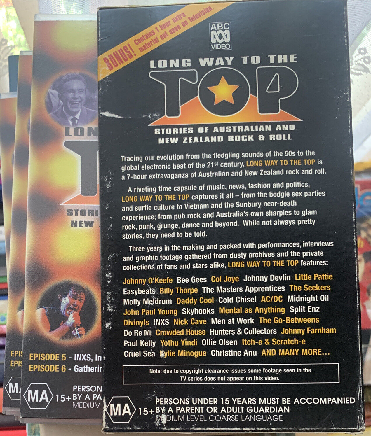 VHS LONG WAY TO THE TOP  3 Video Cassette Tape Box Set 6 Episodes Australia NZ