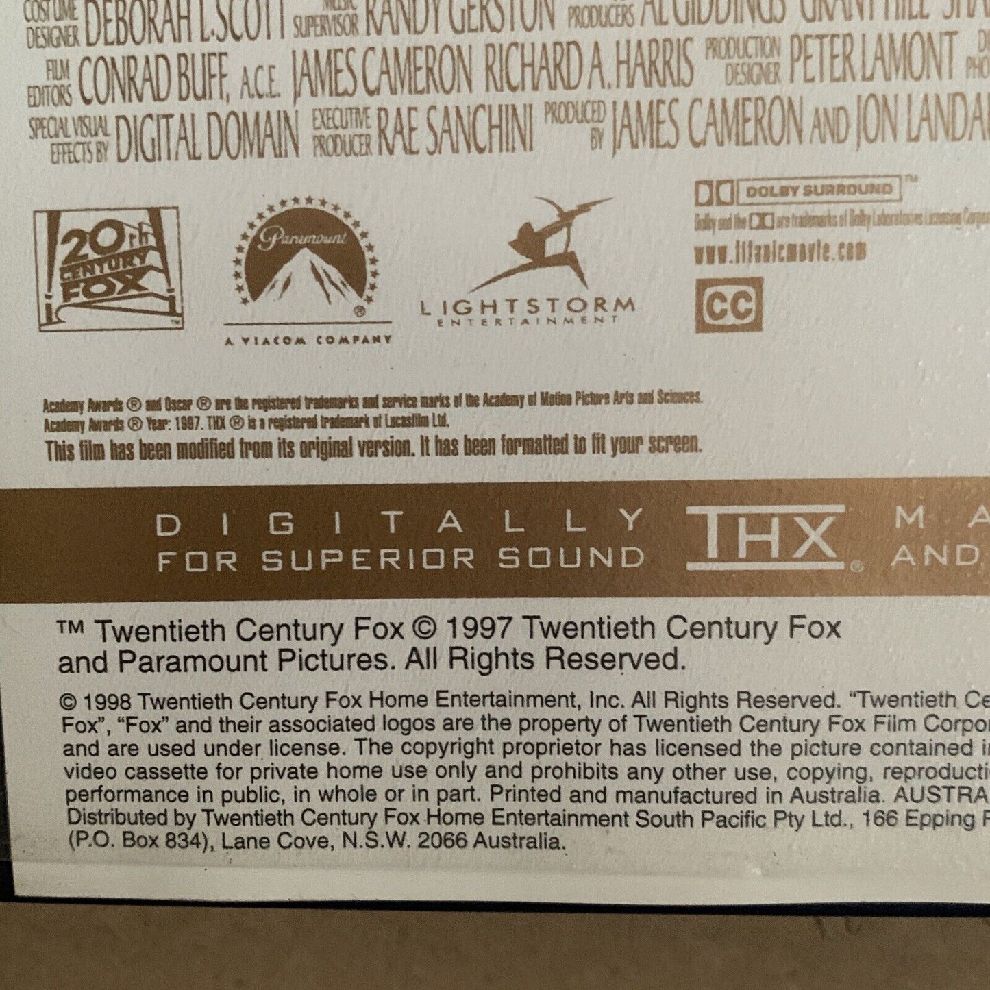 VHS TITANIC 1998 James Cameron Video Tape Cassette Hollywood DiCaprio Winslet