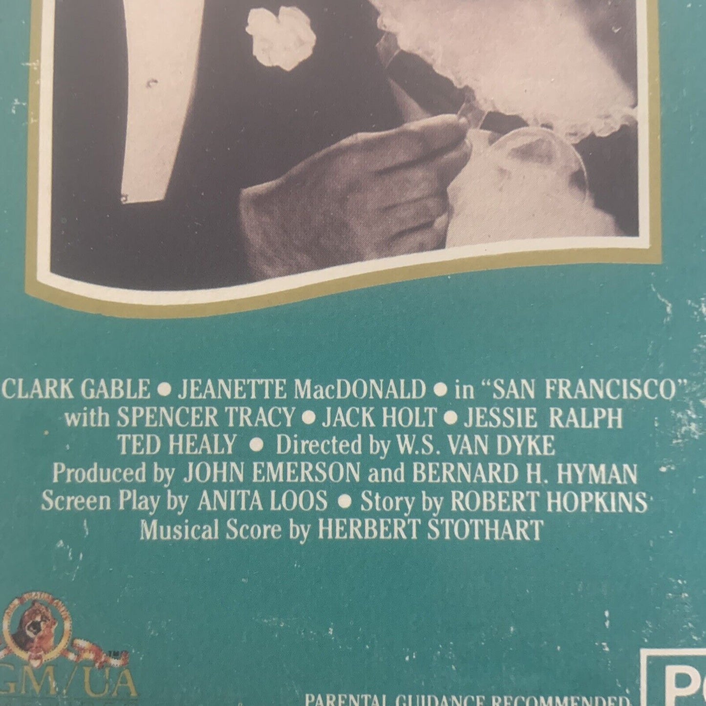 Vintage VHS SAN FRANSISCO VHS 1930's MGM Home Video PAL Clark Gable Romance Card