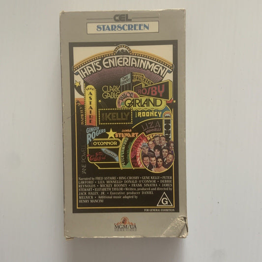 VHS That's Entertainment Fred Astaire Gene Kelly Bing Crosby 1974 Documentary