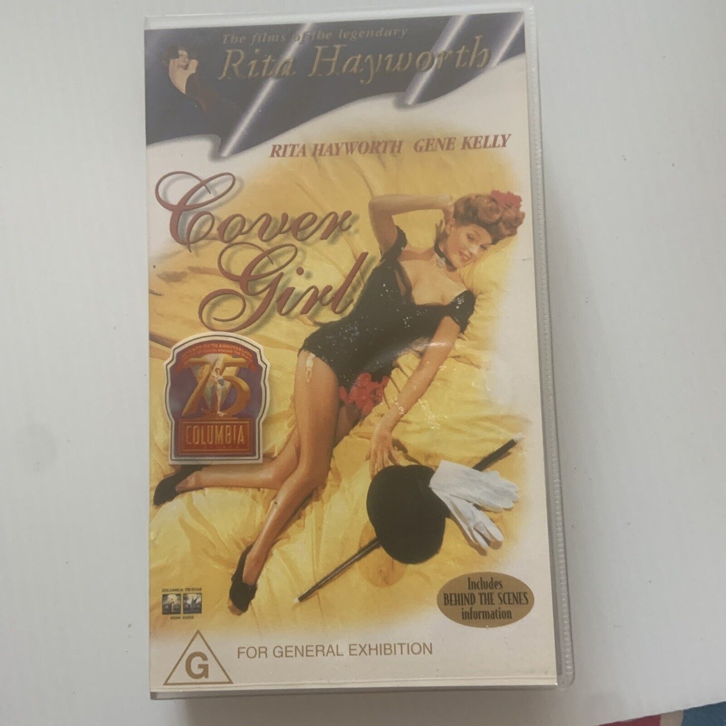 VHS COVER GIRL Hollywood Rita Hayworth Gene Kelly Rated G Musical 1944 As New