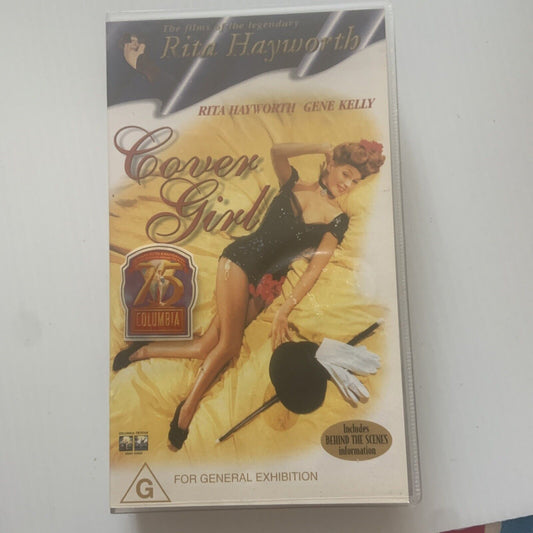 VHS COVER GIRL Hollywood Rita Hayworth Gene Kelly Rated G Musical 1944 As New