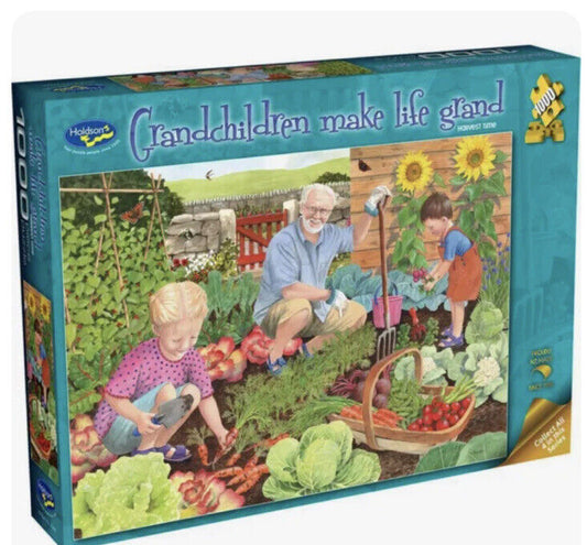 Jigsaw Puzzle Holdson GRANDCHILDREN MAKE LIFE GRAND Harvest Time 1000 Piece