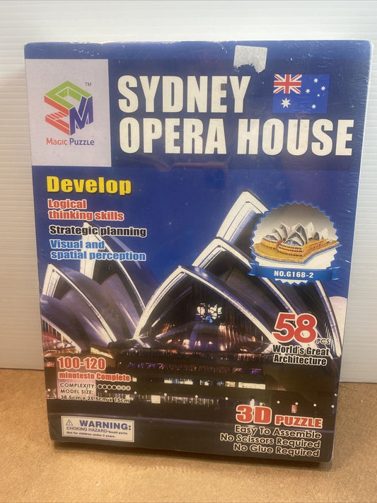 New Magic Puzzle SYDNEY OPERA HOUSE 3D Puzzle 58 pieces sealed G168-2 Architect