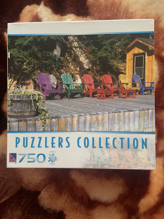 New Jigsaw Puzzle MUSKOKA CHAIRS Puzzlers Collection 750 piece Sealed