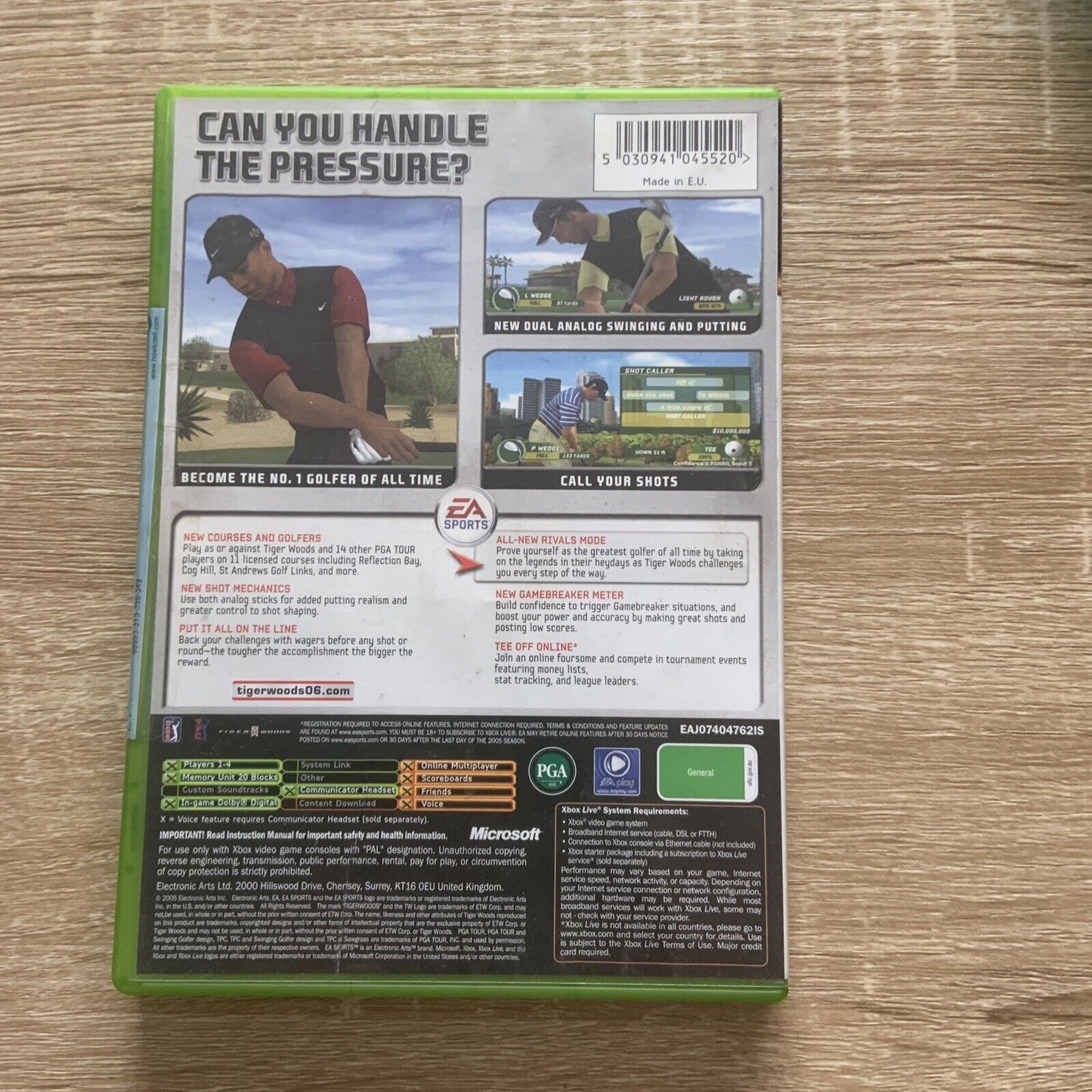 XBOX Tiger Woods PGA Tour 06  Live Game Pal Golf EA SPORTS