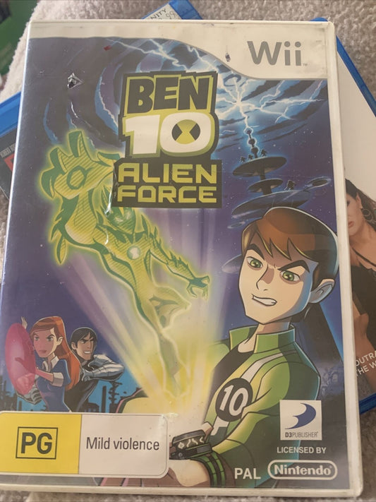 Wii BEN 10 Alien Force PAL Action Adventure NO Manual Nintendo Animated Game