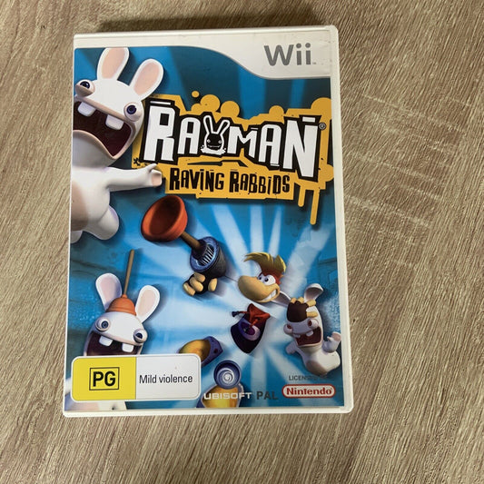 Wii RAYMAN RAVING RABBIDS NINTENDO WII Complete with Manual