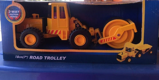 Toy Truck STEEL RODER ROAD TROLLEY Metal Die Cast Kids 18cm 7in NEW in Box