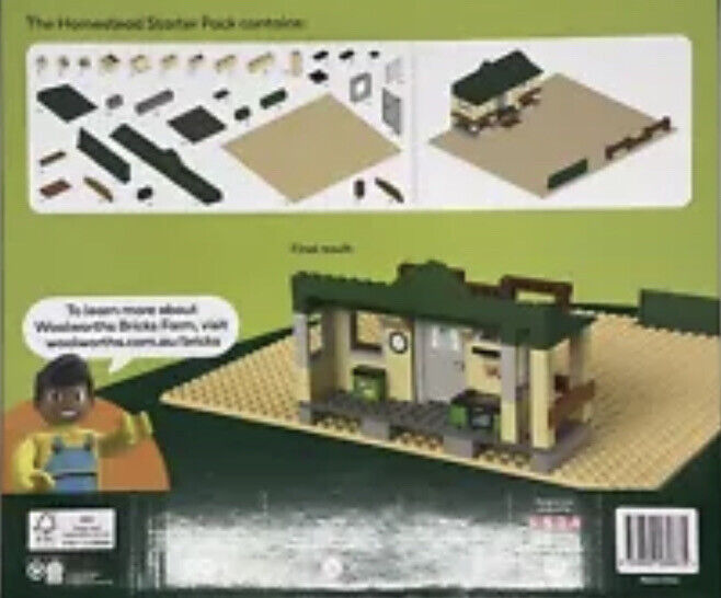 Toy WOOLWORTHS New BRICKS FARM Homestead Starter Pack Woolies Kids Compatible