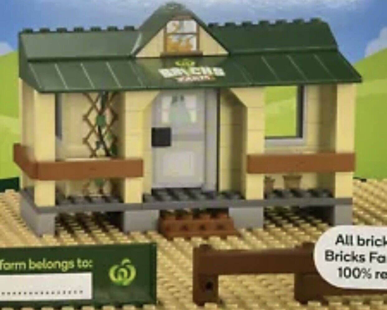 Toy WOOLWORTHS New BRICKS FARM Homestead Starter Pack Woolies Kids Compatible
