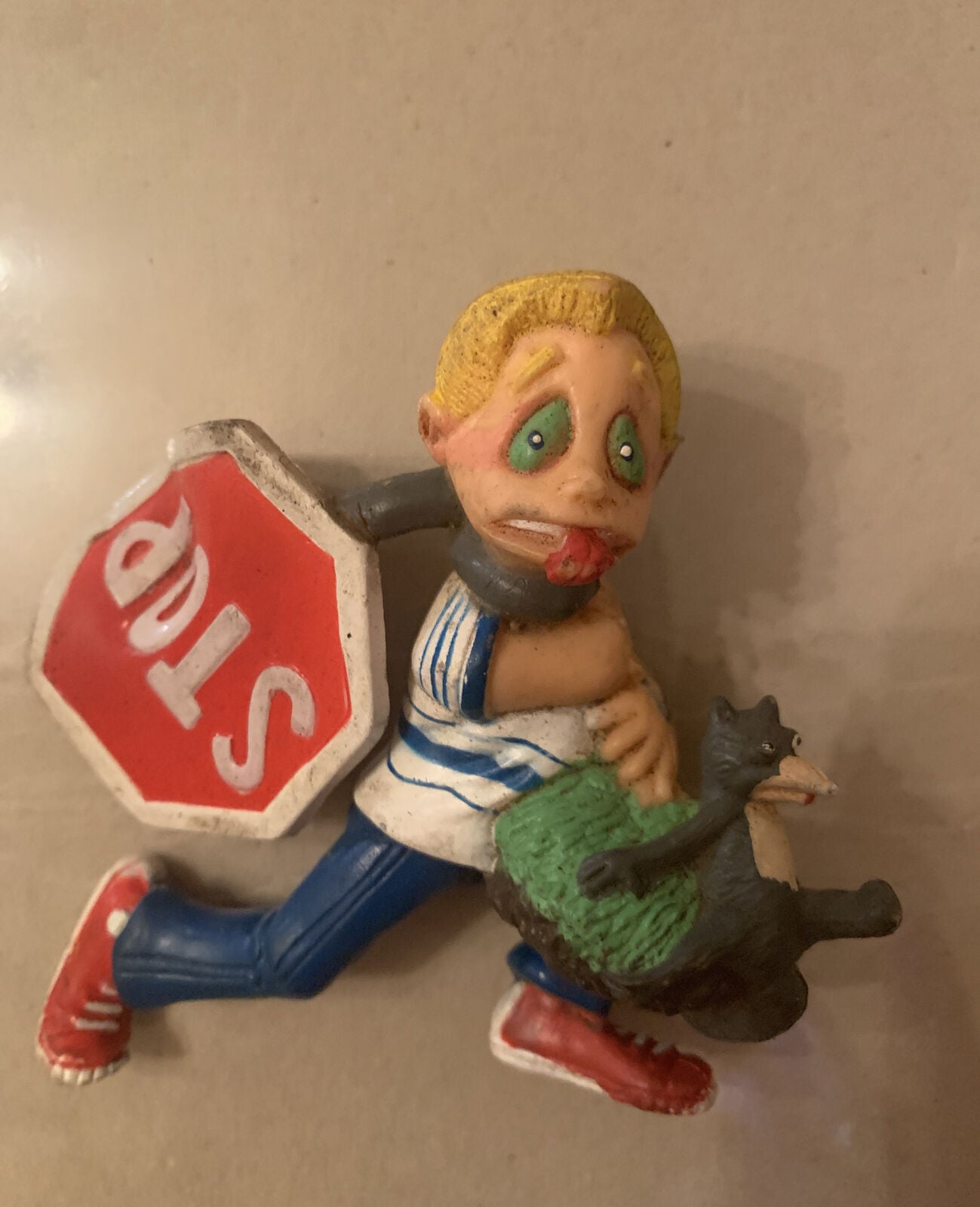 Toy Skateboard Smack Ups 1986 Playtime Sammy Stop Sign Figure Only NO Skateboard