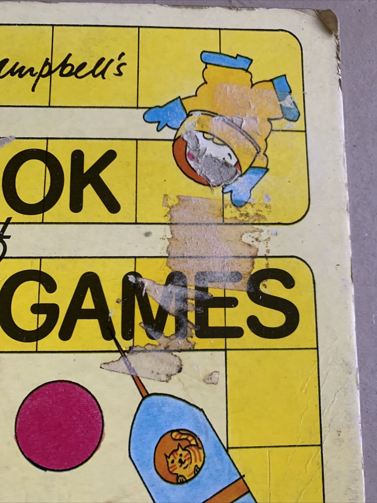BOOK OF BOARD GAMES Book ONLY Rod Campbell's  1984 Vintage Sticker Marks