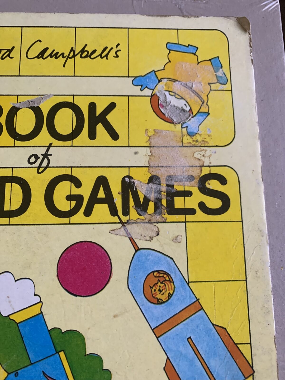 BOOK OF BOARD GAMES Book ONLY Rod Campbell's  1984 Vintage Sticker Marks