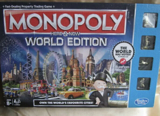 MONOPOLY WORLD Edition Here & Now Hasbro 2015 World Favourite Cities Board Game