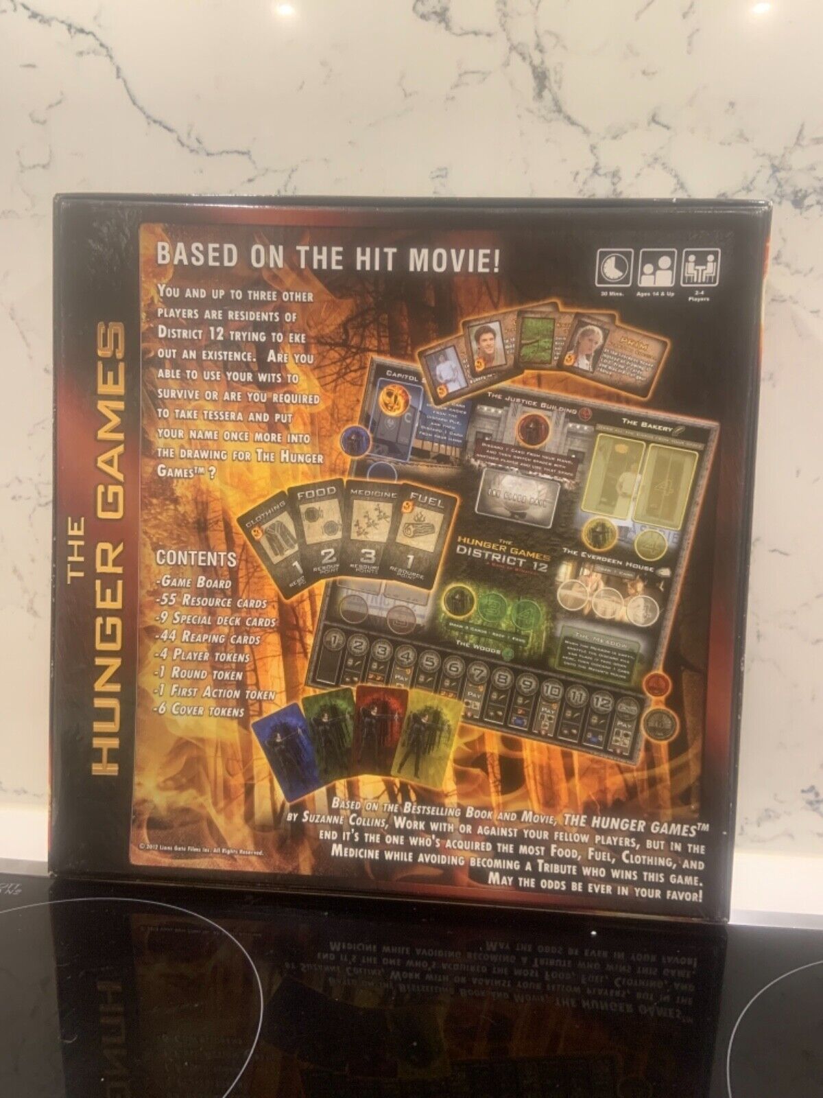 THE HUNGER GAMES Movie District 12 Strategy 2 4 players Open Box NEW Board Game