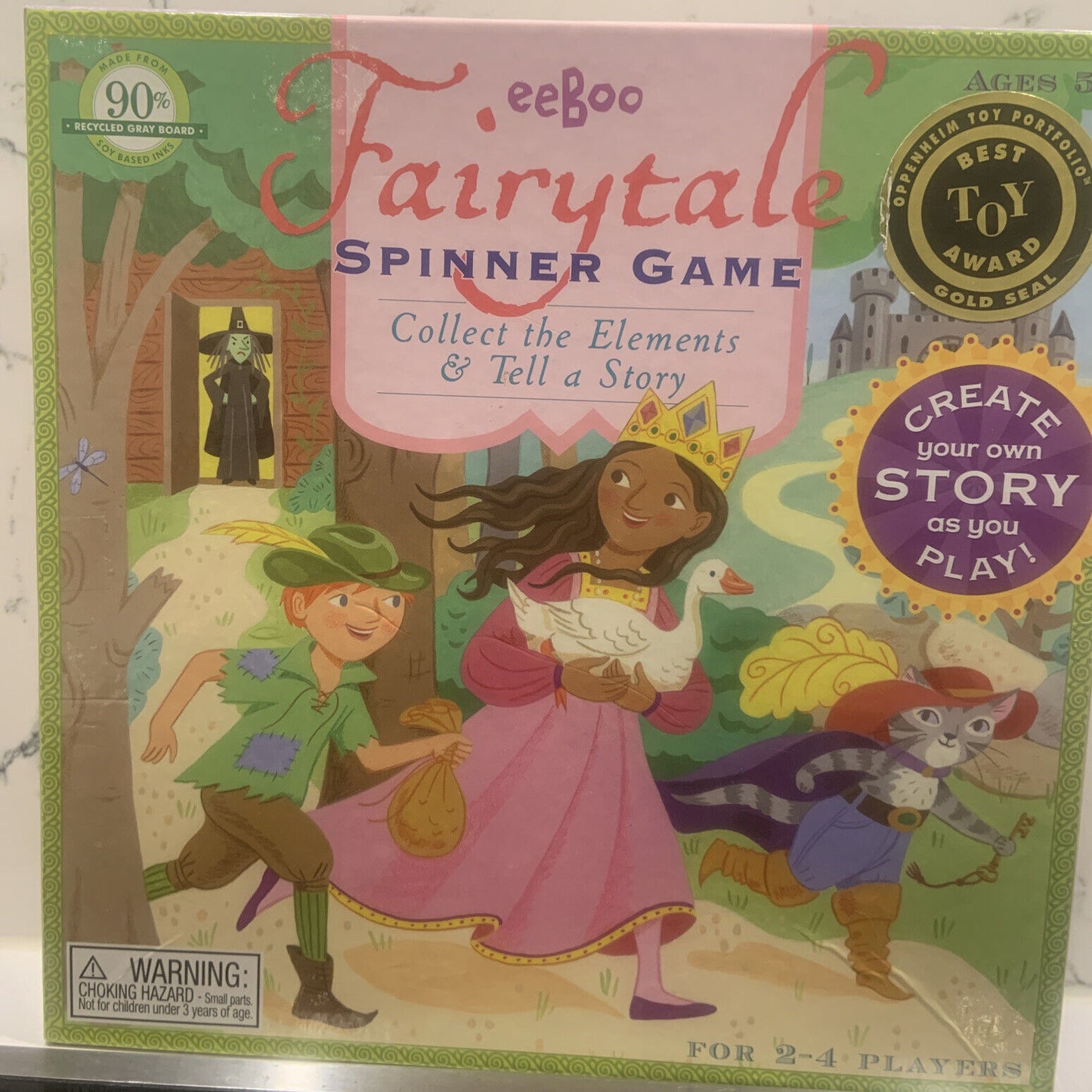 Board Game eeBoo FAIRYTALE Spinner Family Game 2 4 Player 5+yrs 1 piece missing