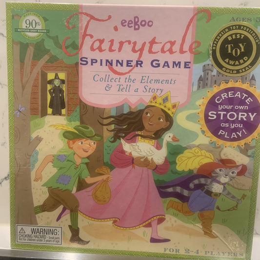 Board Game eeBoo FAIRYTALE Spinner Family Game 2 4 Player 5+yrs 1 piece missing