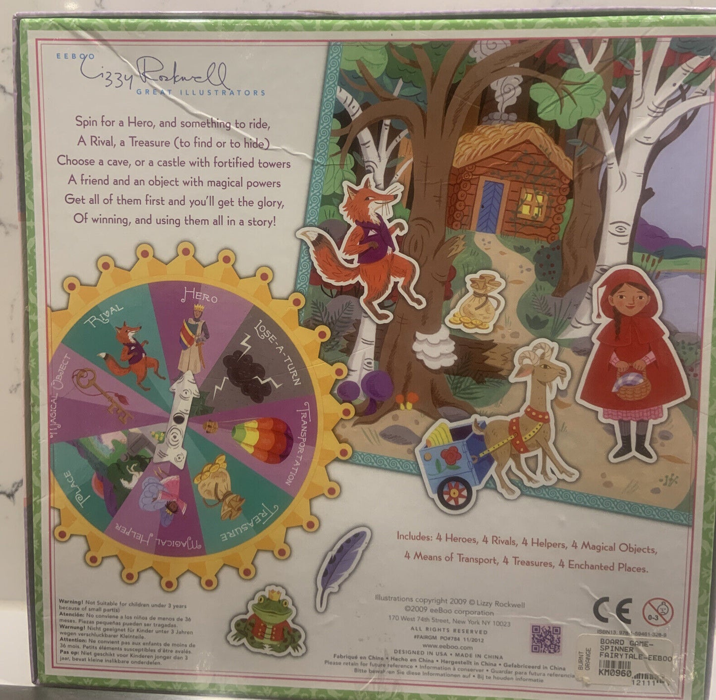 Board Game eeBoo FAIRYTALE Spinner Family Game 2 4 Player 5+yrs 1 piece missing