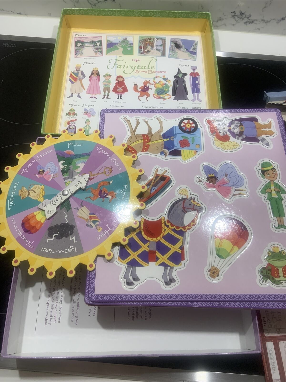 Board Game eeBoo FAIRYTALE Spinner Family Game 2 4 Player 5+yrs 1 piece missing