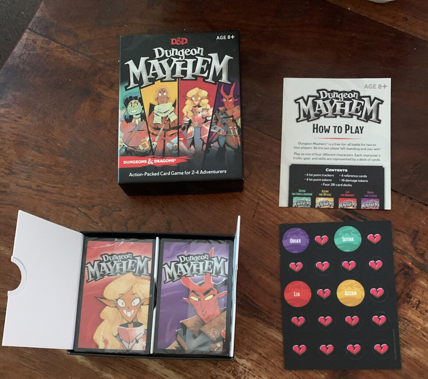 Board Game DUNGEON MAYHEM Dungeons & Dragons Card 2 4 Player 120 Cards 2018 New