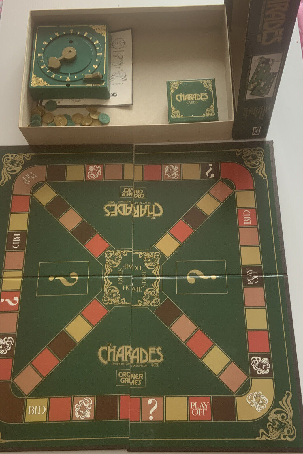 Board Game THE CHARADE GAME By Croner Games 1984 Vintage Complete Foxing Party