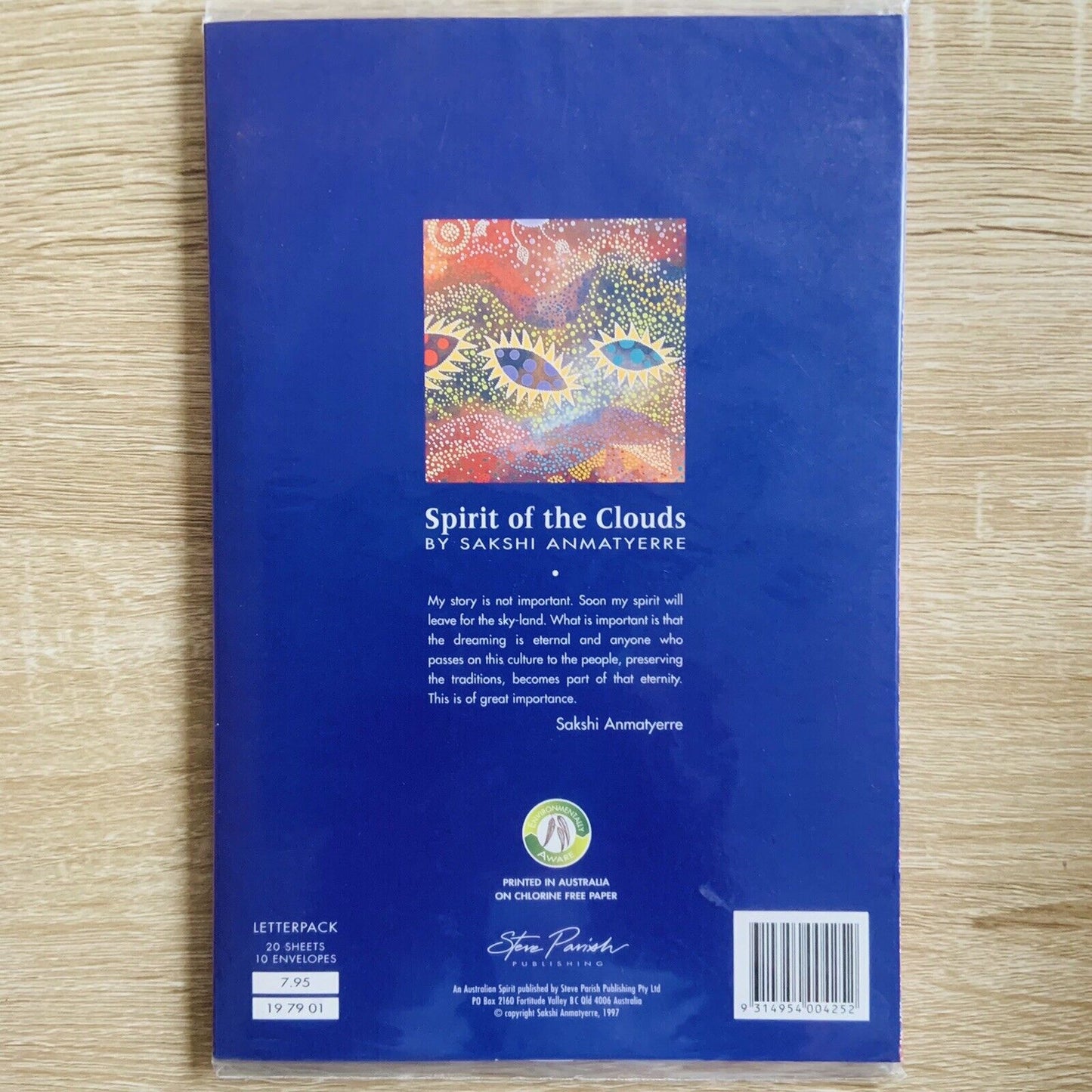 Steve Parish Spirit of the Clouds LETTERPACK SAKSHI ANMATYERRE Travel Set Folder