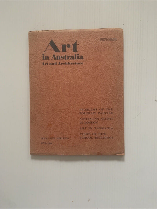 PB ART IN AUSTRALIA May 1939 Max Dupain Magazine Third Series No 75 Architecture