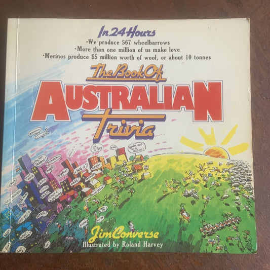 PB THE BOOK OF AUSTRALIAN TRIVIA Paperback Book Jim Converse Australia Humour