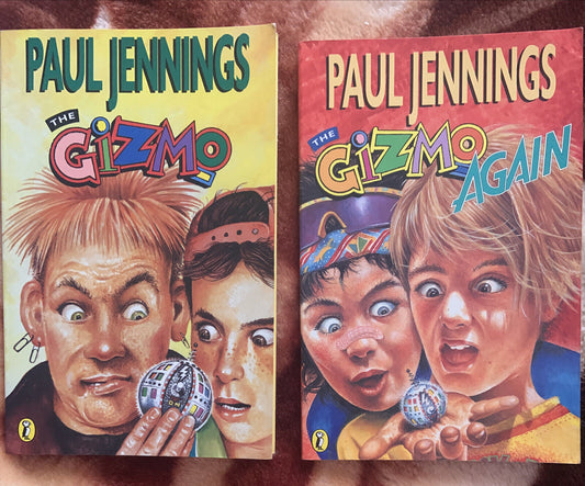 2 Books Lot Paul Jennings THE GIZMO & #2 THE GIZMO AGAIN 1995 Childrens Humour