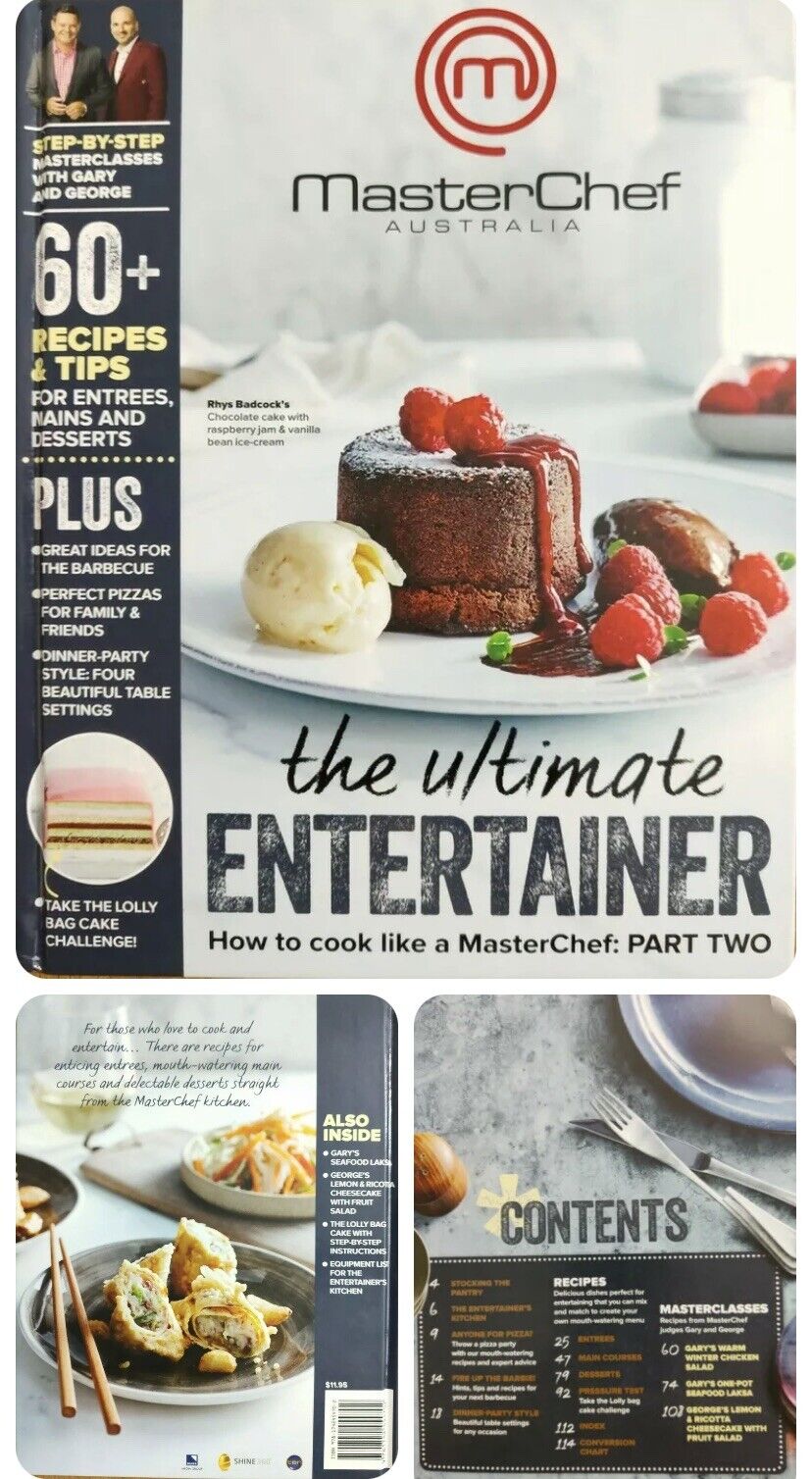 MASTERCHEF Australia THE ULTIMATE ENTERTAINER Part 2 COOKBOOK 60+ Recipes 2013