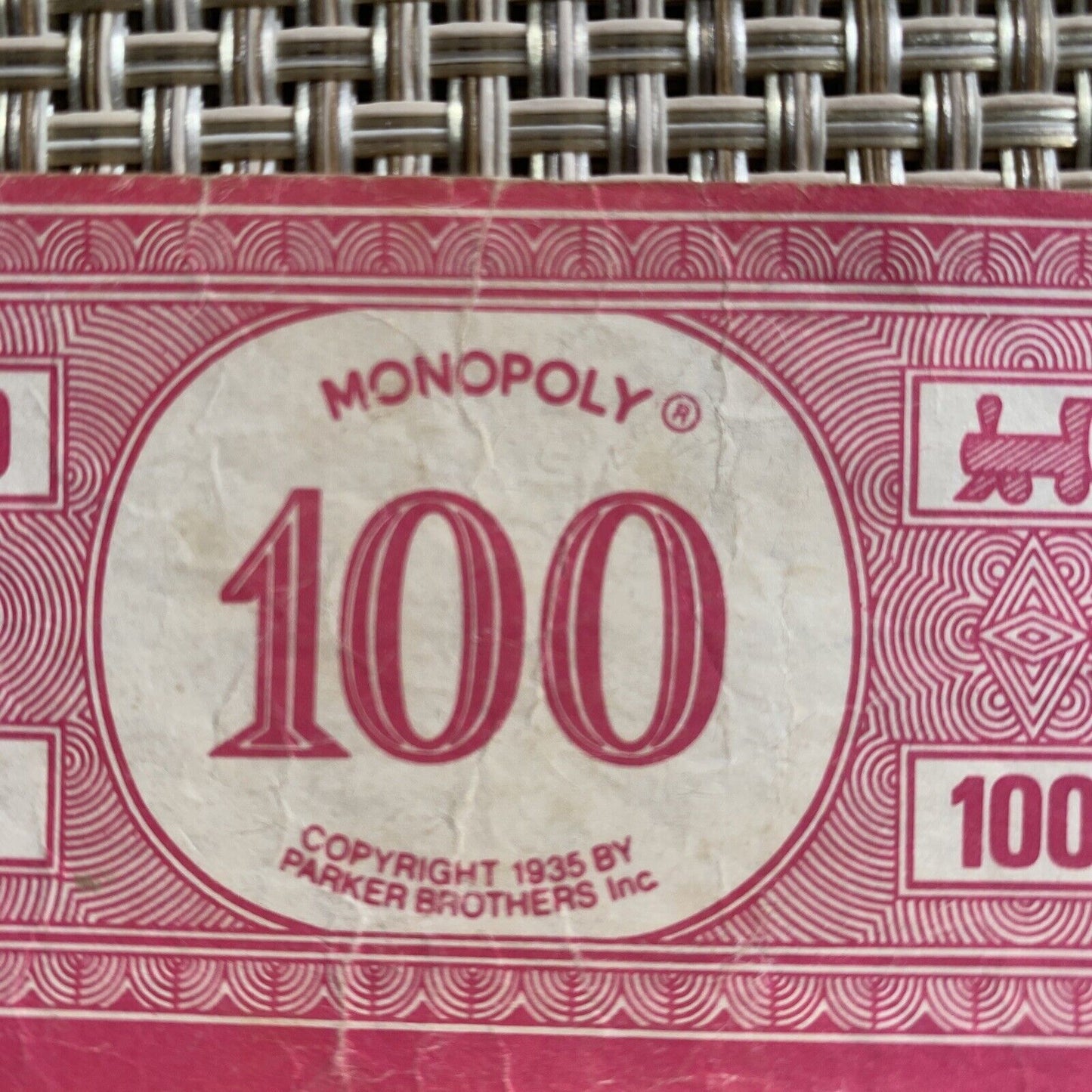 Board Game MONOPOLY 3x $100 Money 1935 REPLACEMENT NOTES Parker Brothers