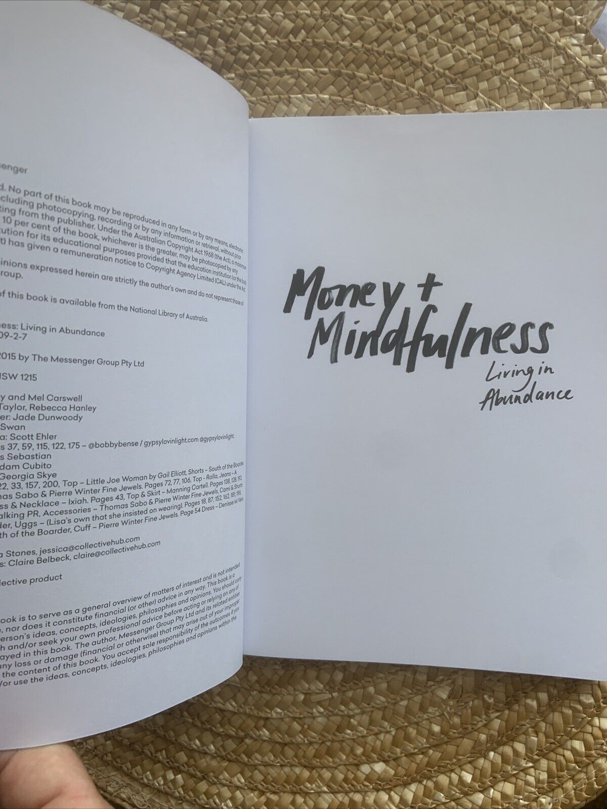 PB Money + Mindfulness Living in Abundance Lisa Messenger PB Book 2015 Australia