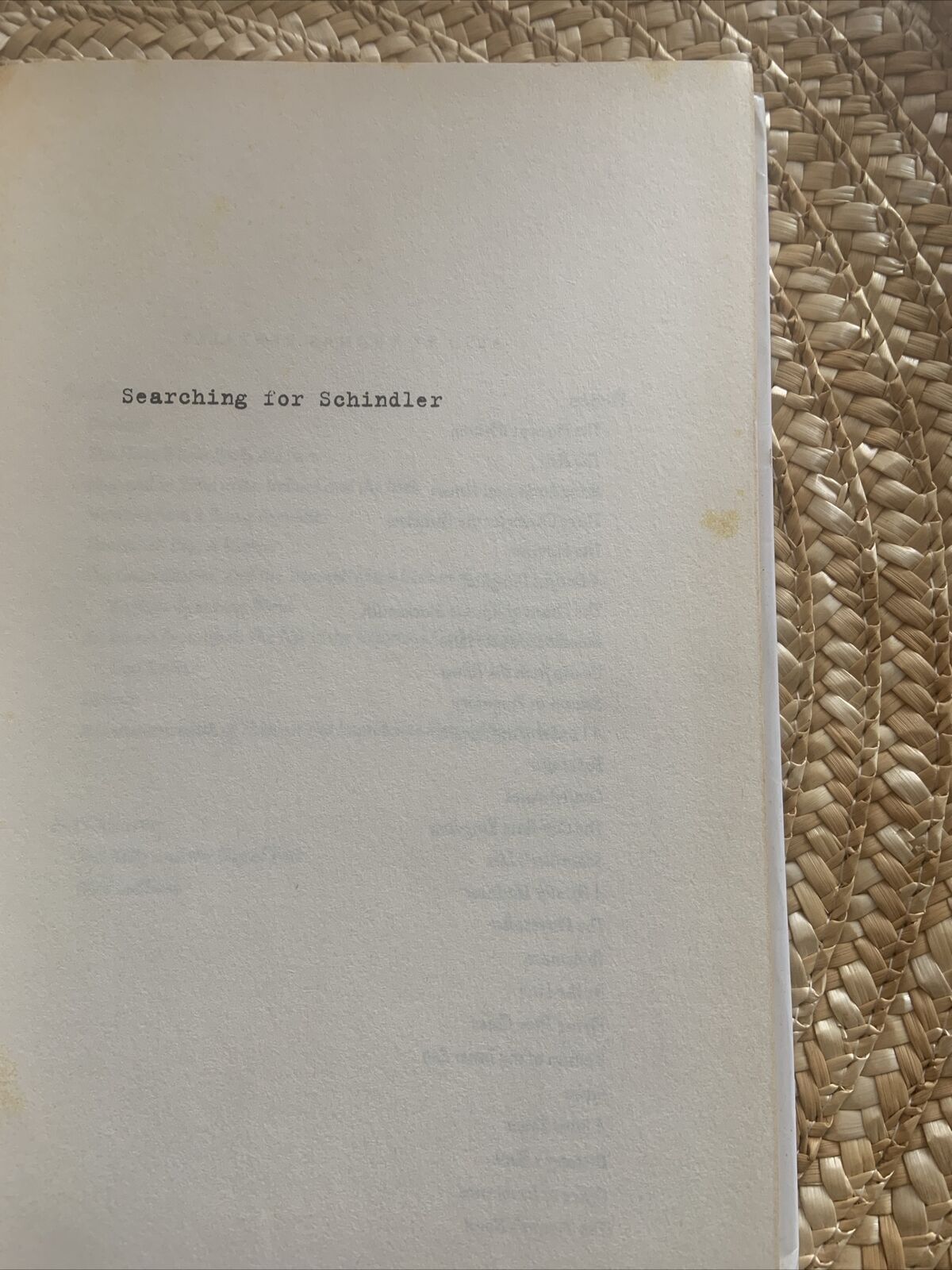 HC SEARCHING FOR SCHINDLER Tom Keneally Memoir True Story DJ w a tear see pics