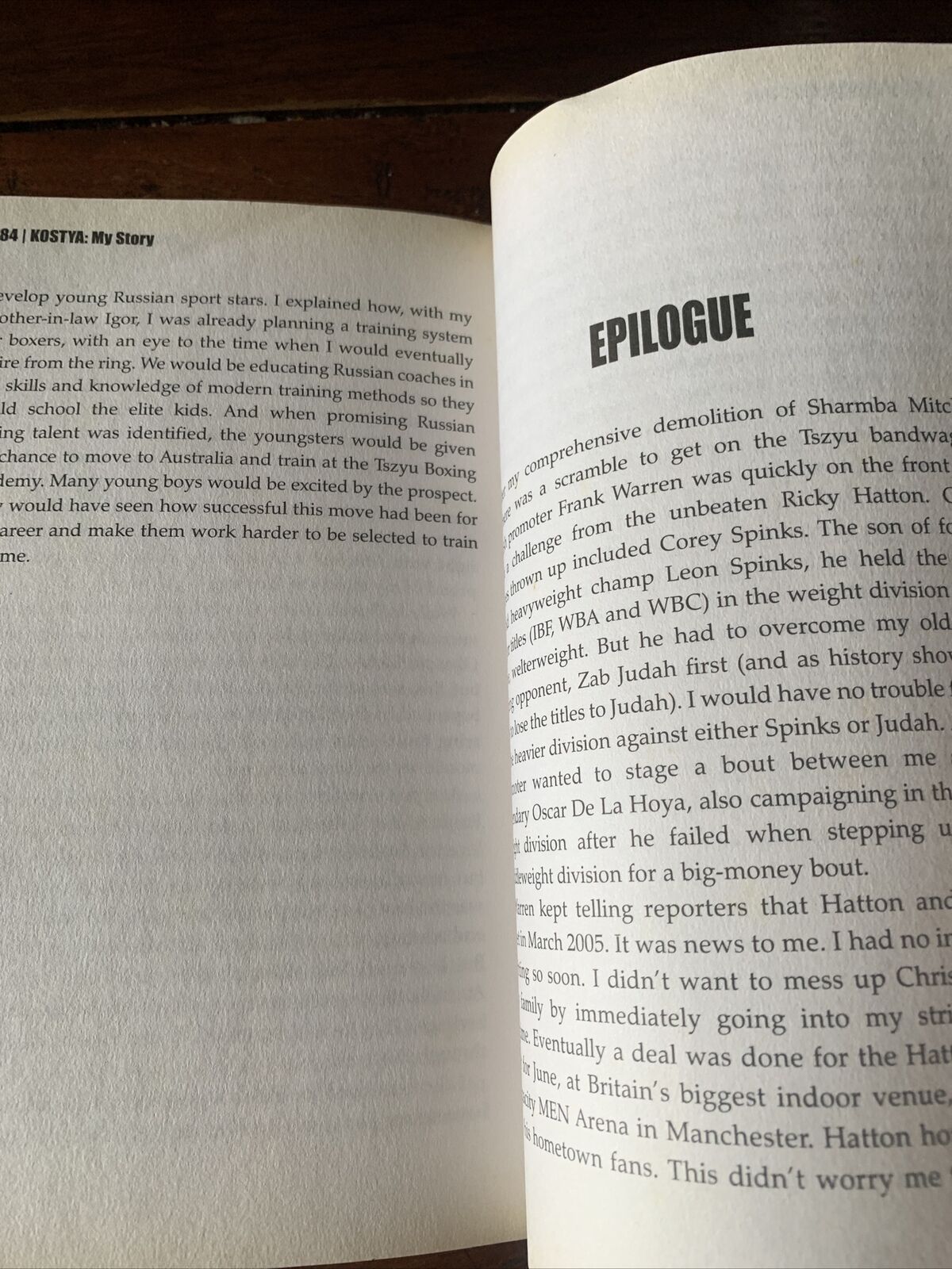 PB KOSTYA My Story by Kostya Tszyu Updated Edition w Malcolm Andrews Memoir 2005
