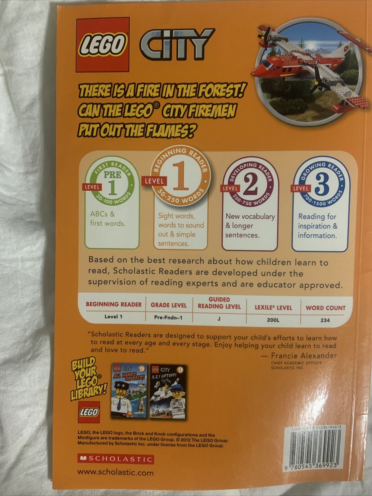 LEGO CITY Fire in the Forest! by Samantha Brooke PB Book Level 1 Childrens