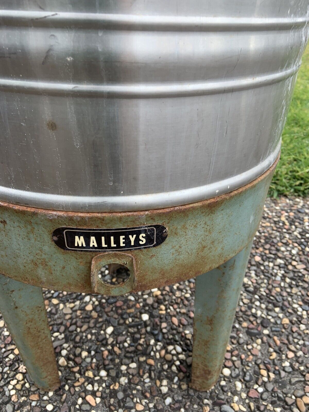 Vintage Copper Boiler Electric MALLEYS Stainless Steel Washer Needs Rewiring