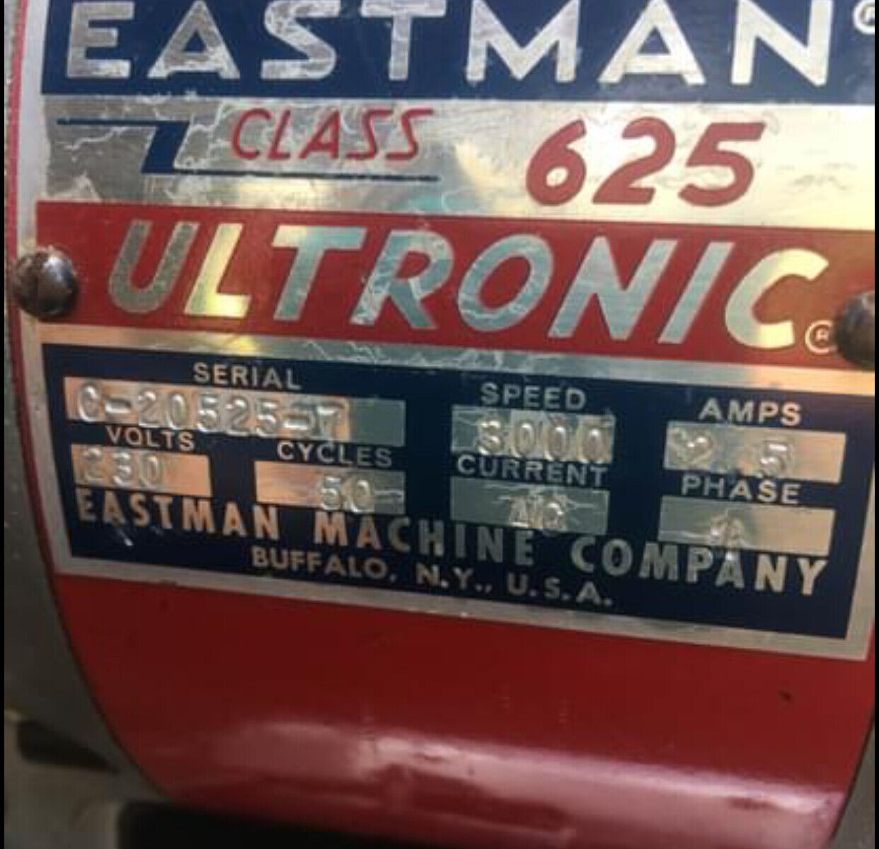Vintage Fabric Cutter EASTMAN CLASS 625 ULTRONIC  - Made in USA needs rewiring