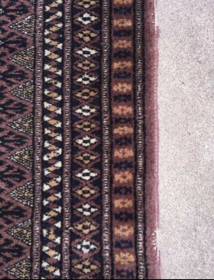 PAKISTANI Handmade Floor RUG Turkish Persian style fringed minor fraying on edge