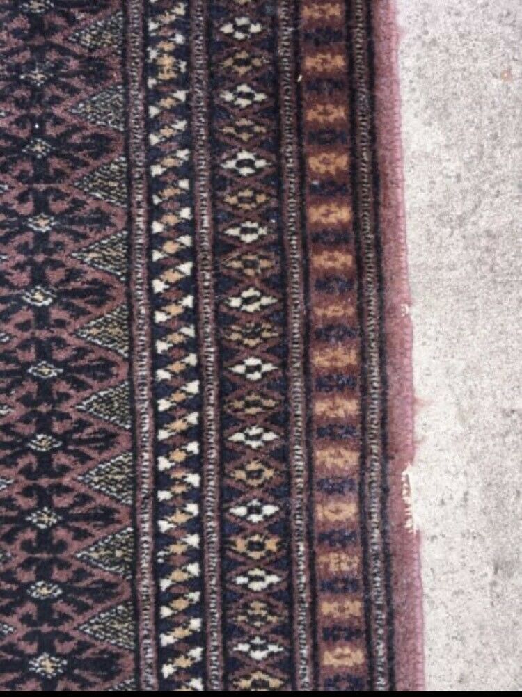 PAKISTANI Handmade Floor RUG Turkish Persian style fringed minor fraying on edge