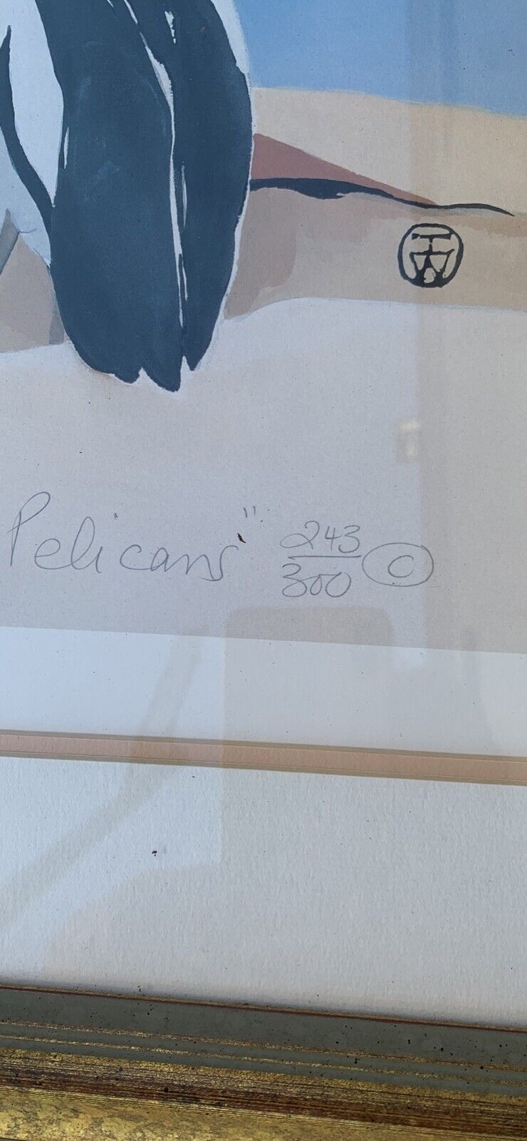 Helen Wiltshire Art 1991 limited edition 243/300 Pelicans Australian Artist