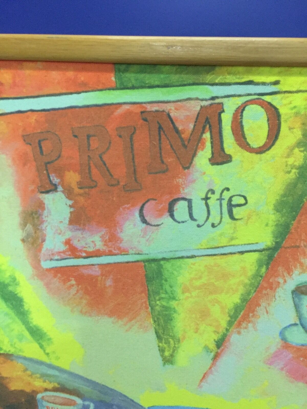 Retro D ROGLIANI  PRIMO COFFEE SILK SCREEN PRINT ON CANVAS 2001-04 Advertiising